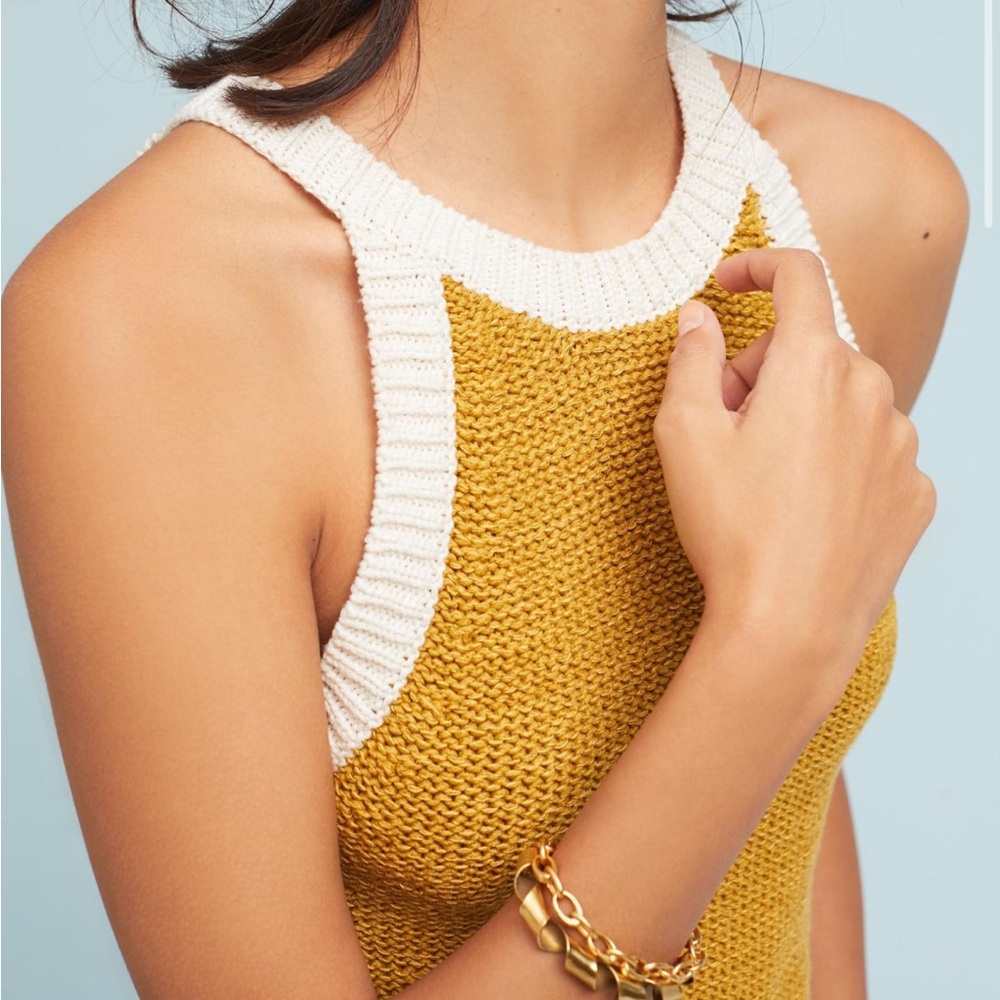 Moth By Anthropology Color Block Sweater Tank Siz… - image 8